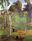 Paul Gauguin Shepherd and Shepherdess in a Meadow painting